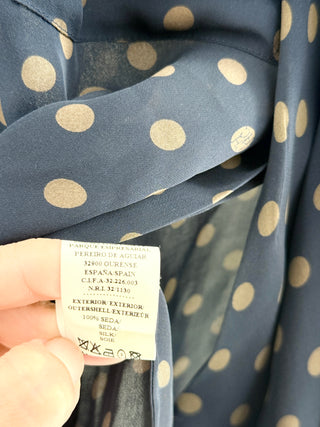 Carolina Herrera silk polka dot pussy bow blouse, 12