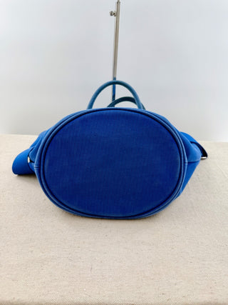Prada canvas tote bag with long strap
