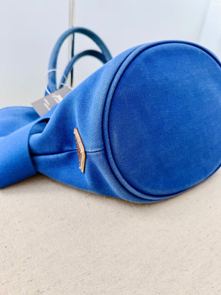 Prada canvas tote bag with long strap