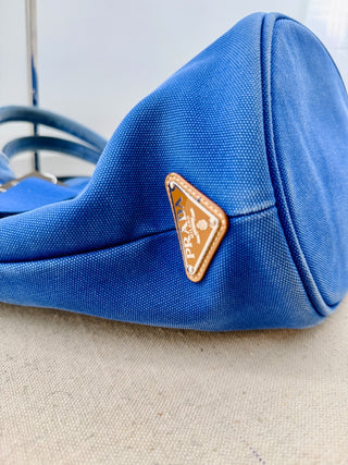 Prada canvas tote bag with long strap