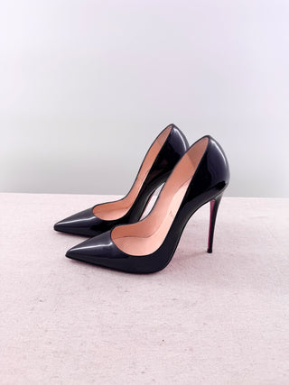 Christian Louboutin pointy toe patent leather pumps, 36.5