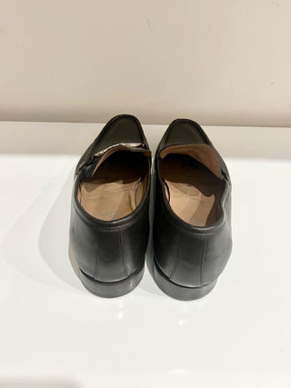 Salvatore Ferragamo Gancini Gold Buckle Slip On Leather Loafers Brown Men's 12 E