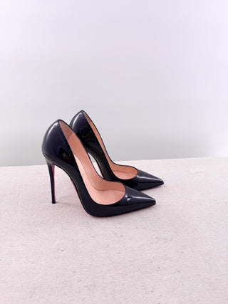 Christian Louboutin pointy toe patent leather pumps, 36.5