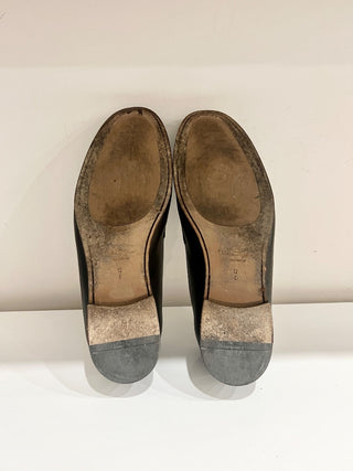 Salvatore Ferragamo Gancini Gold Buckle Slip On Leather Loafers Brown Men's 12 E