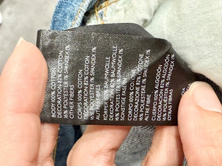 BDG Embroidered DIY Craft High Waisted Cropped Flare Jeans Blue Womens Size 27