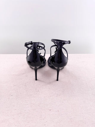 Saint Laurent patent leather opyum 100 mm sandals, 36.5