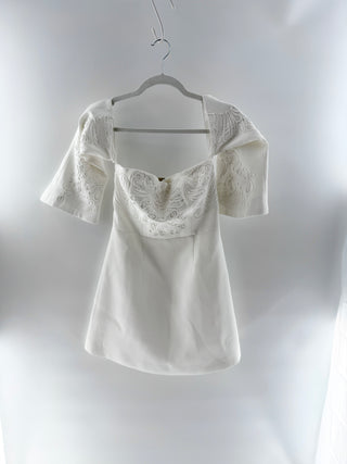 C/Meo Collective of shoulder embroidered mini dress, S