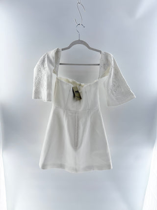 C/Meo Collective of shoulder embroidered mini dress, S