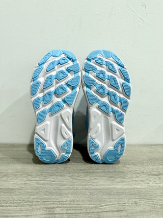 NWOT Hoka One One Clifton 9 Mesh Running Shoes Blue Orange Men's EU 42c / 9.5