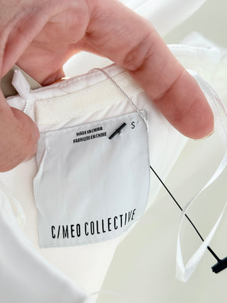 C/Meo Collective of shoulder embroidered mini dress, S