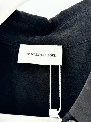 By Malene Birger Colline Silk Long Sleeve Button-Up Shirt Black Women's 38 / 8