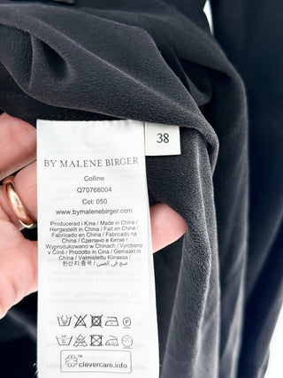 By Malene Birger Colline Silk Long Sleeve Button-Up Shirt Black Women's 38 / 8