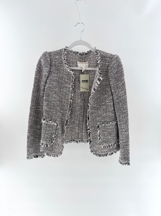 Rebecca Taylor thin tweed open blazer, 4