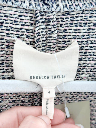 Rebecca Taylor thin tweed open blazer, 4