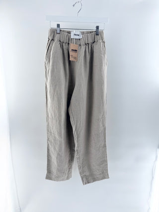 Avenue linen elastic waist wide leg pants, XS/S