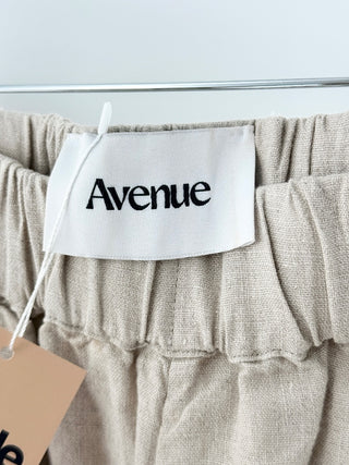 Avenue linen elastic waist wide leg pants, XS/S