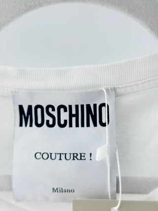 Moschino 'Moschino Couture' Short Sleeve Crewneck Graphic T-Shirt White Men's L
