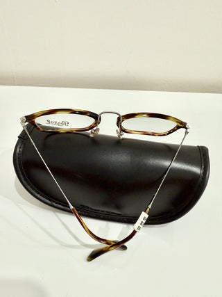 NWT Persol PO 3044V 52MM Brown & Gold Tortoise Optical Frames Rectangle Eyeglass