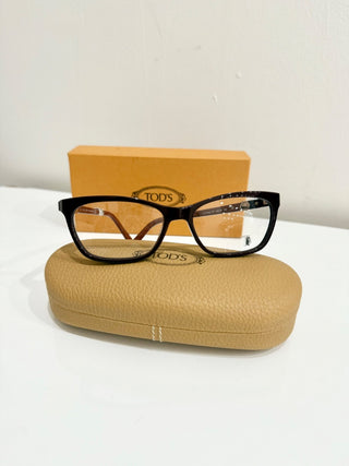 NWT Tod's TO5143 071 Bordeaux Maroon Acetate Frame Optical Rectangle Eyeglass