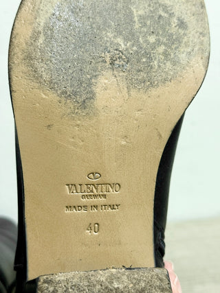 Valentino ankle leather rock stud booties, 40