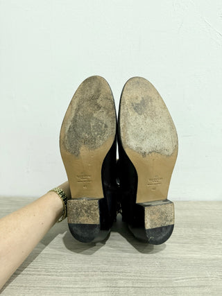 Valentino ankle leather rock stud booties, 40