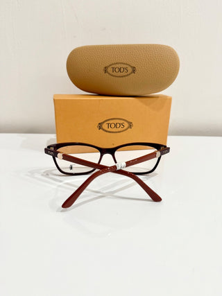 NWT Tod's TO5143 071 Bordeaux Maroon Acetate Frame Optical Rectangle Eyeglass