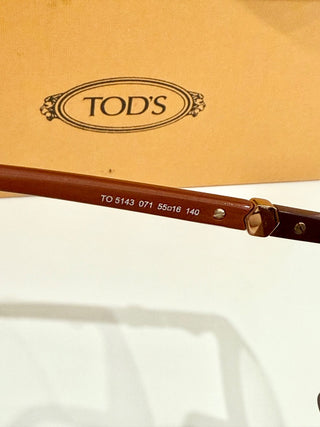 NWT Tod's TO5143 071 Bordeaux Maroon Acetate Frame Optical Rectangle Eyeglass