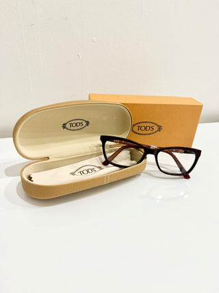 NWT Tod's TO5143 071 Bordeaux Maroon Acetate Frame Optical Rectangle Eyeglass