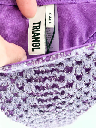 Triangl crochet bikini set, S