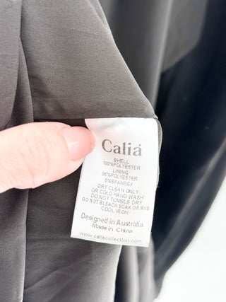 Calia Sleeveless Pleated Halter Neck Formal Maxi Dress Black Women's Size 6