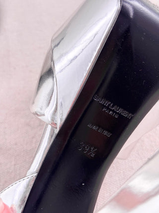 Saint Laurent jodie metallic leather platform sandals, 39.5