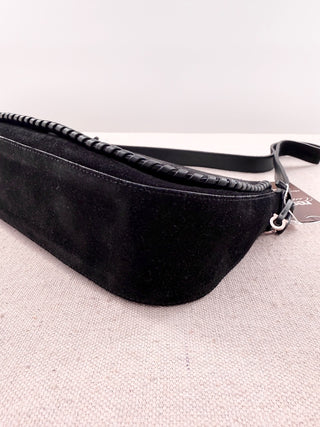 Salvatore Ferragamo East-West Suede and Leather Shoulder Bag