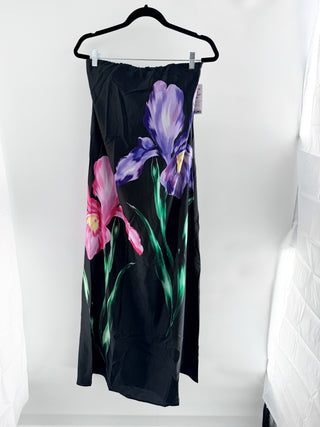 NWT Show Me Your Mumu Renee Floral Strapless Twofer Maxi Dress Black Womens S