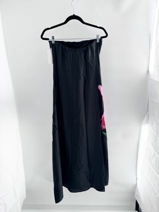 NWT Show Me Your Mumu Renee Floral Strapless Twofer Maxi Dress Black Womens S
