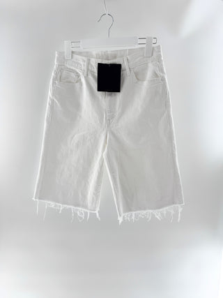 Mother undercover fray bermuda denim shorts, 26