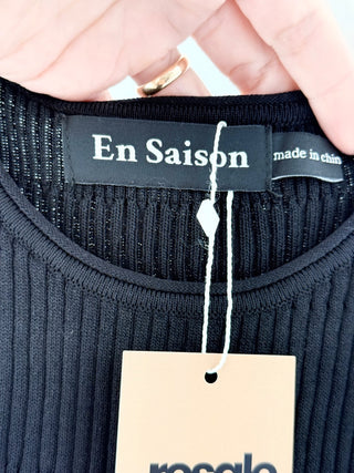 En Saison knit set sleeveless top and pants, S