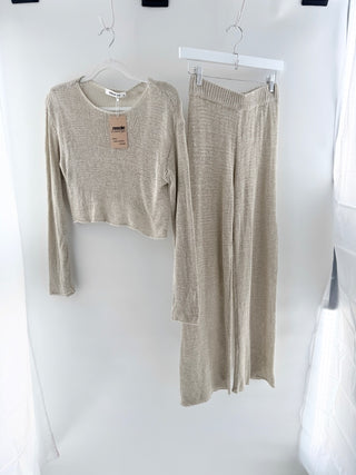 Venroy knit set top and pants, XS