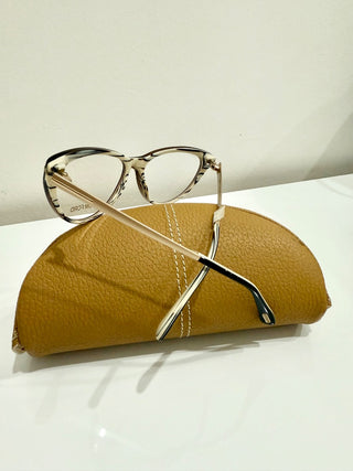 NWOT Tom Ford TF5354 Brown Striped Cream Optical Frames Cat Eye Eyeglass