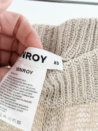 Venroy knit set top and pants, XS
