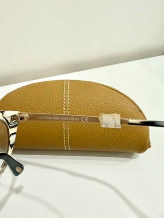 NWOT Tom Ford TF5354 Brown Striped Cream Optical Frames Cat Eye Eyeglass
