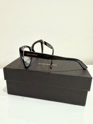 Dolce and Gabbana DG 3308 Black Oversized Optical Frames Cat Eye Eyeglass