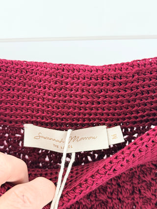 Savanah Monrow lizzie crochet shorts, M