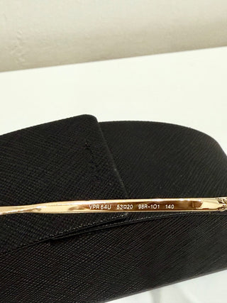 NWOT Prada VPR 64U Brown Metal Half Rim Optical Frames Oval Eyeglass