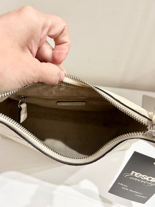Staud Alligator Pattern Off-white faux leather Handbag