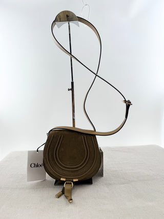 Chloe small marcie suede and leather bag