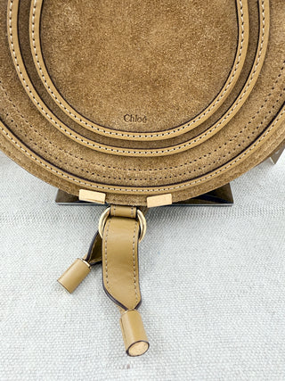 Chloe small marcie suede and leather bag