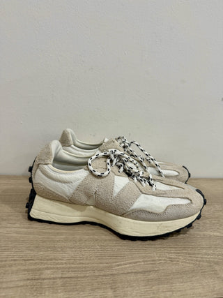 New Balance 327 Suede Leather Low Top Sneakers Moonbeam/White/Navy Womens US 6