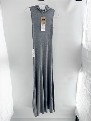 Bardot Astoria knit maxi dress featuring high mock neckline, body-skimming fit, and softly flared hem, 2