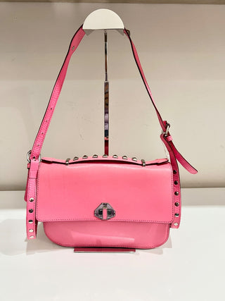 Rebecca Minkoff Pink Handbag w/silver stones on strap