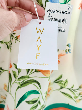 WAYF vintage scarf print set shorts and top, S
